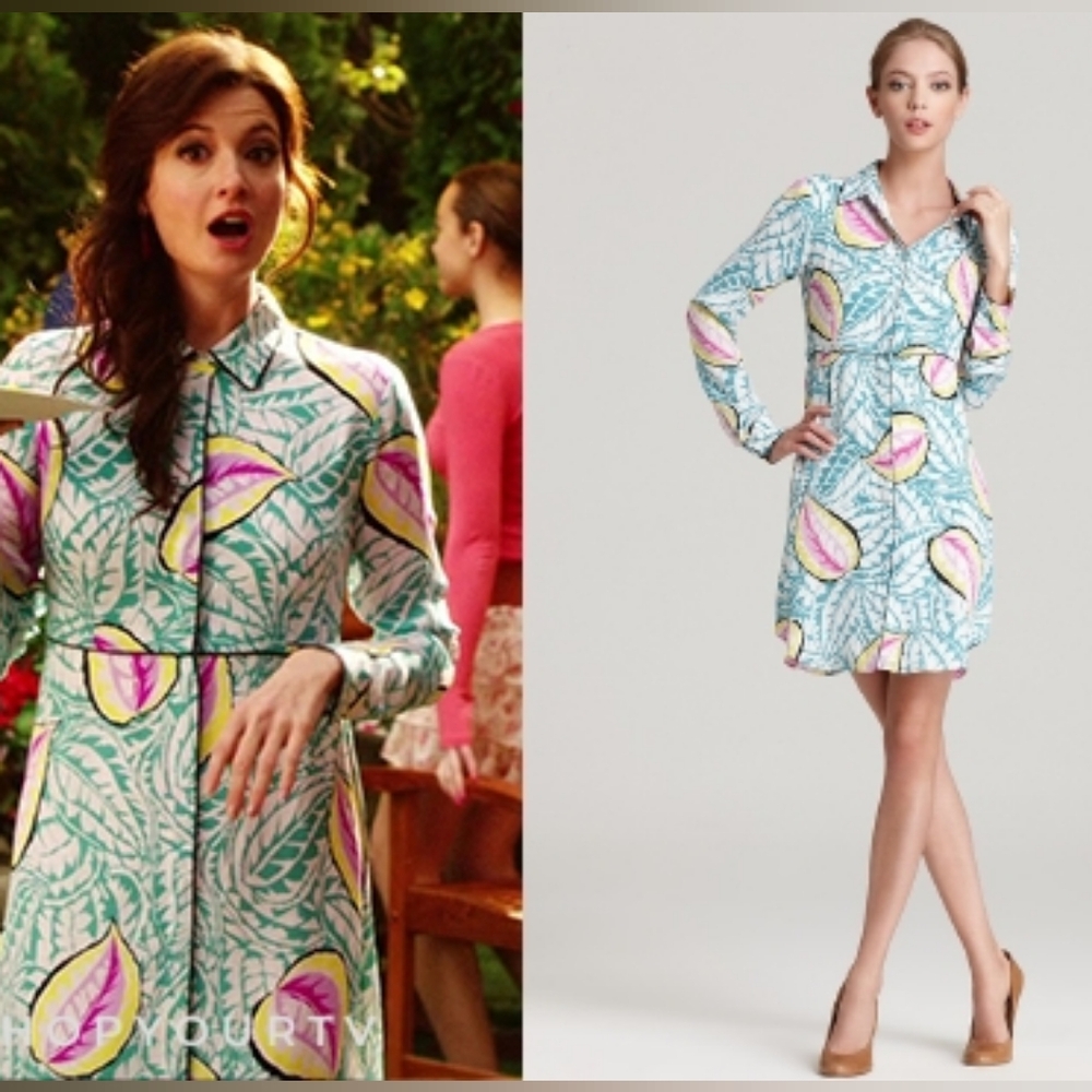 Theory Silk Shirtdress W Hidden Buttons And Line Contrast Sz 0